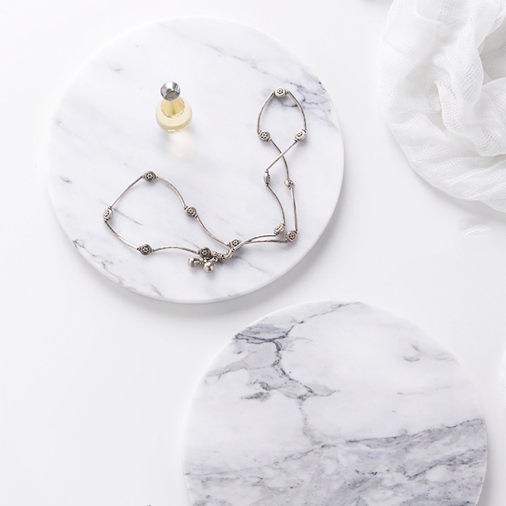 Amazon.co.jp: デザートプレート、天然大理石、セラミックラウンド