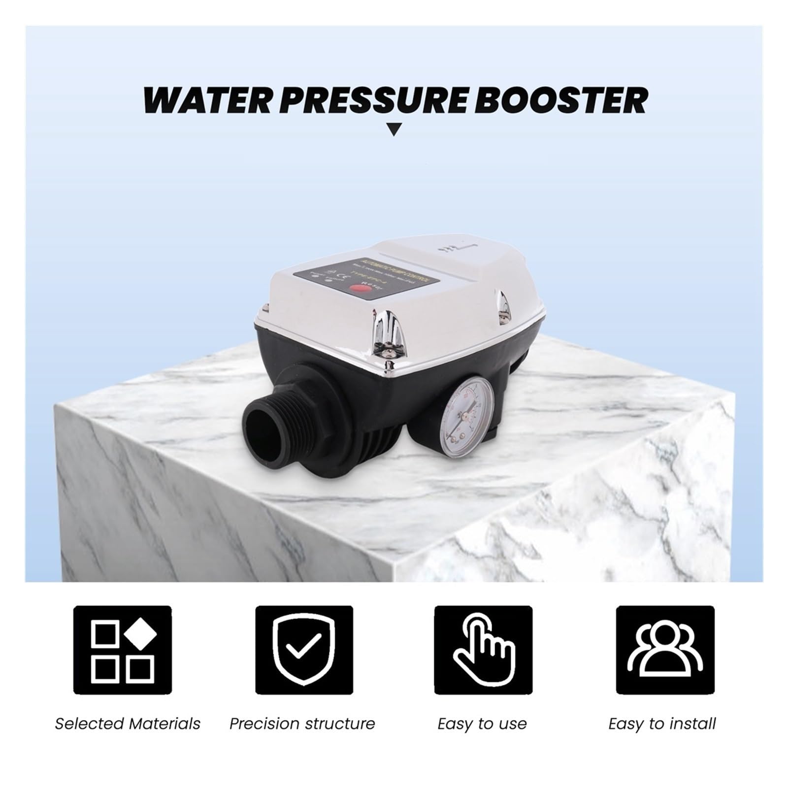 Controlador De Arranque Del Amplificador Presión Agua Tubería Ajustable 1 Pulgada Control Automático La Bomba Interruptor Encendido Y Apagado Flujo Másico Respuesta RáPida