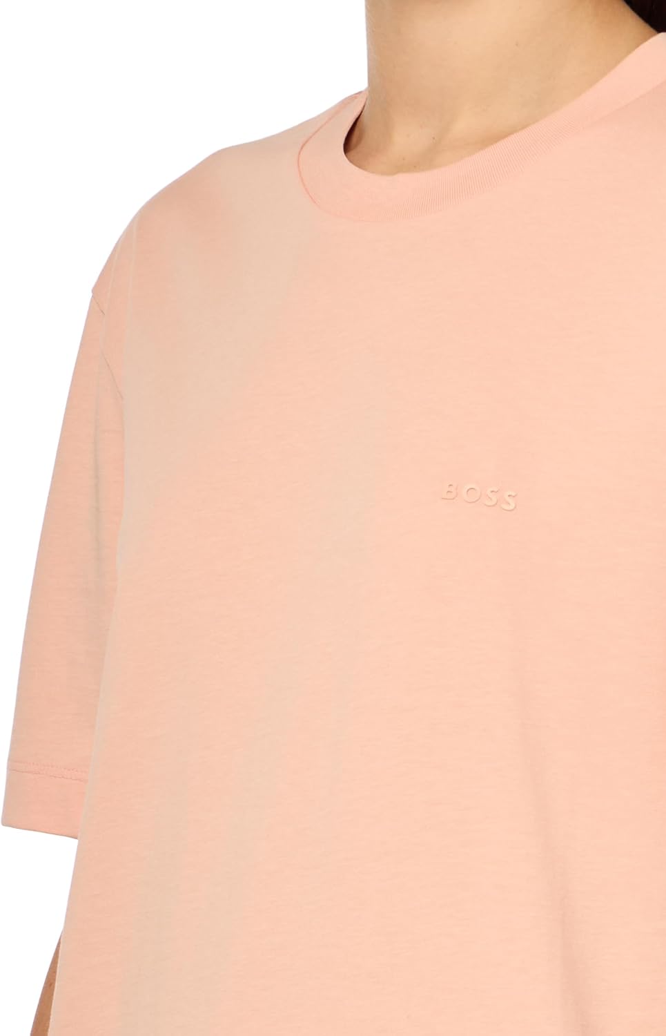 BOSS Women's Small Logo Cotton Crewneck T-Shirt - Image 3