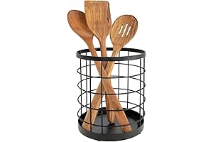 iDesign Austin Wire Utensil Holder in Black: The Perfect Kitchen Companion
