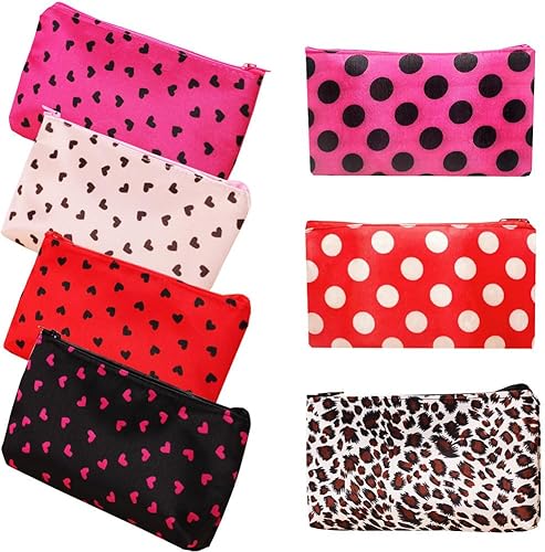 HappyDaily Paquete de 7 bolsas multifuncionales de diseño de moda para usar como bolsa de maquillaje o bolsa de cosméticos o artículos de tocador de