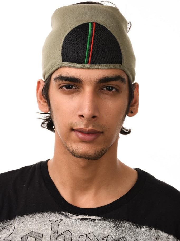 TieKartmen brown plain solids bikers mask