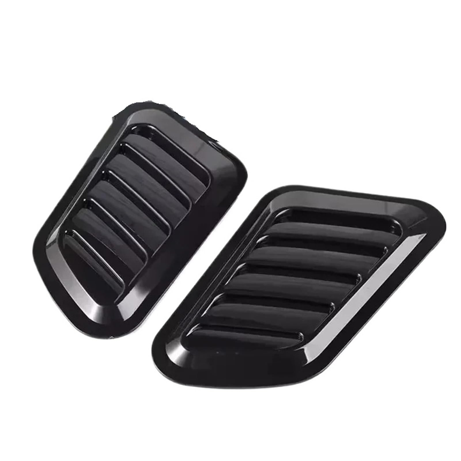 TILIEINE Car Front Side Air Vent Cover 1Pair Car Decorative Cell Air Flow Intake Hood Scoop Bonnet Vent Cover Stickers Universal Decoration Styling(Black)