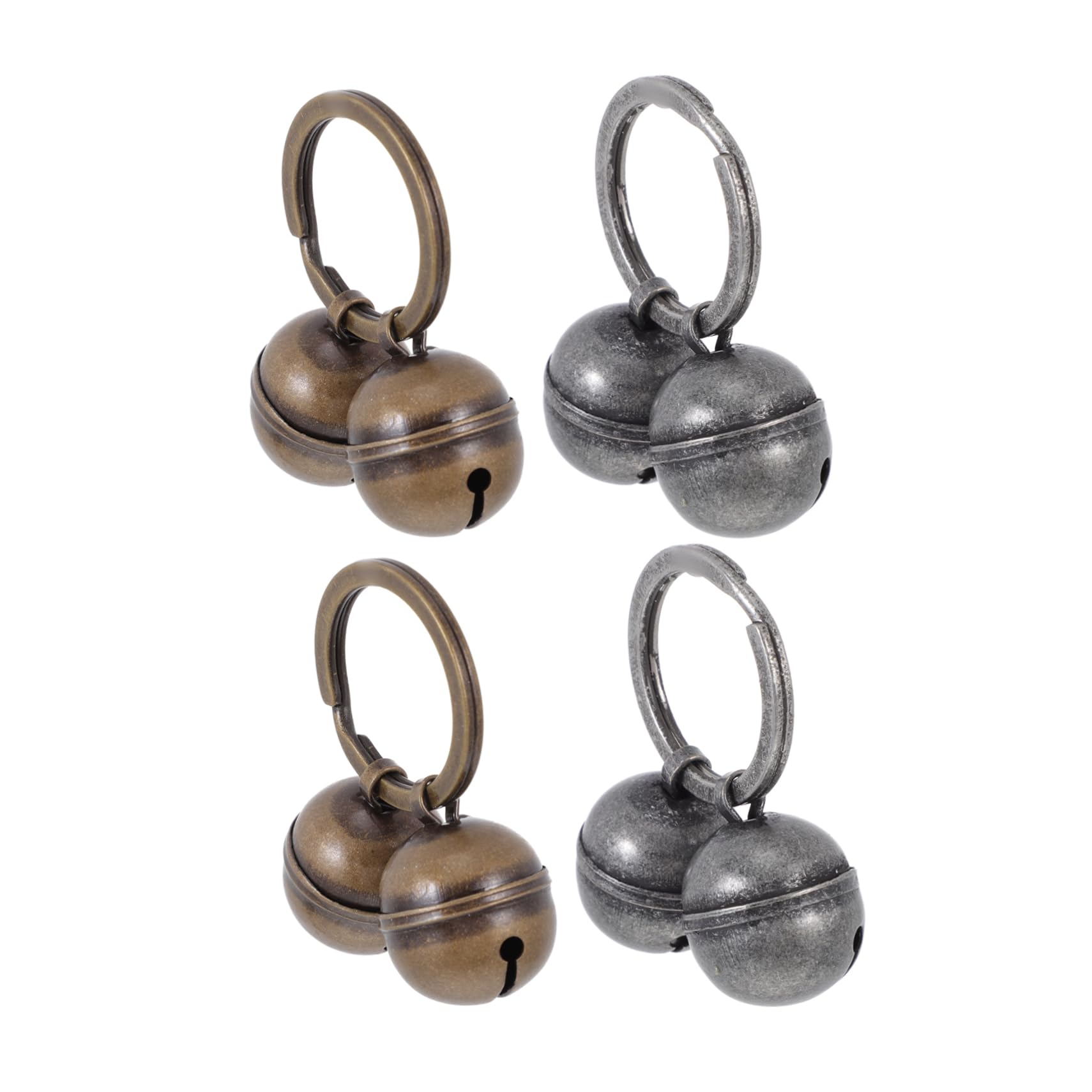 Toddmomy Cat Collar Bells 4 Pieces Pet Bell Keychain Pet Collar Charm for and Cats