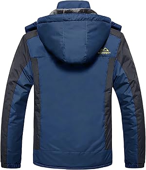 ジャケット スキー フード取り外し可能 フリース 撥水加工 XL ブルー ジャケット スキー フード取り外し可能 フリース 撥水加工 XL