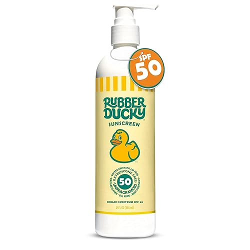 Miniatura 1 de Rubber Ducky Crema solar tradicional SPF 50 para rostro y cuerpo, 12 oz. Bomba de amplio espectro, segura para arrecifes, resistente al agua, sin