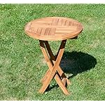 ALEOS Coamo Teak Klapptisch rund Natur