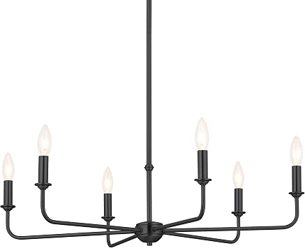 Kichler Pallas 6-Light Chandelier, Black