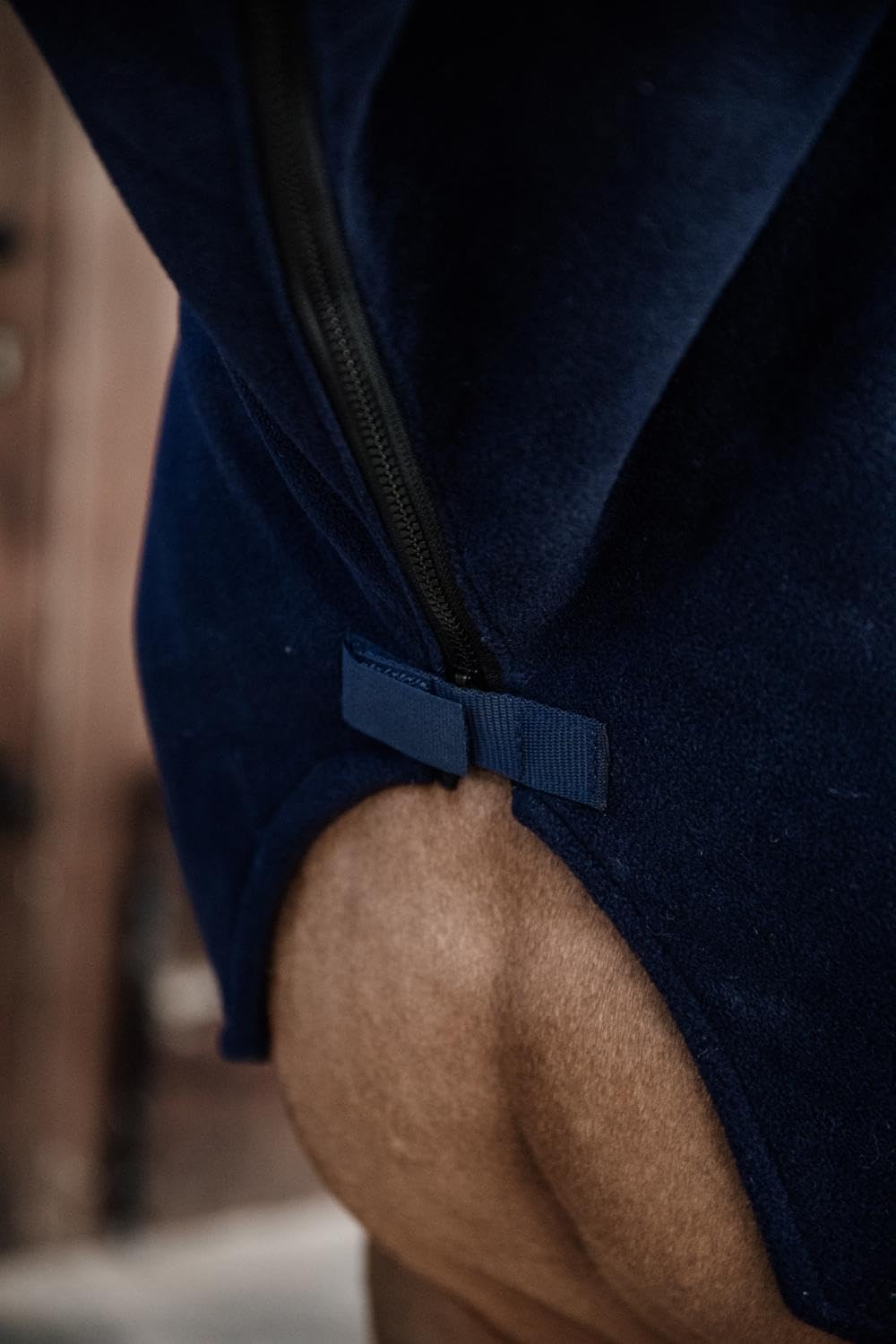 Schwerer Fleece-Decke - Inkl. Halsstück - Marineblau - Full