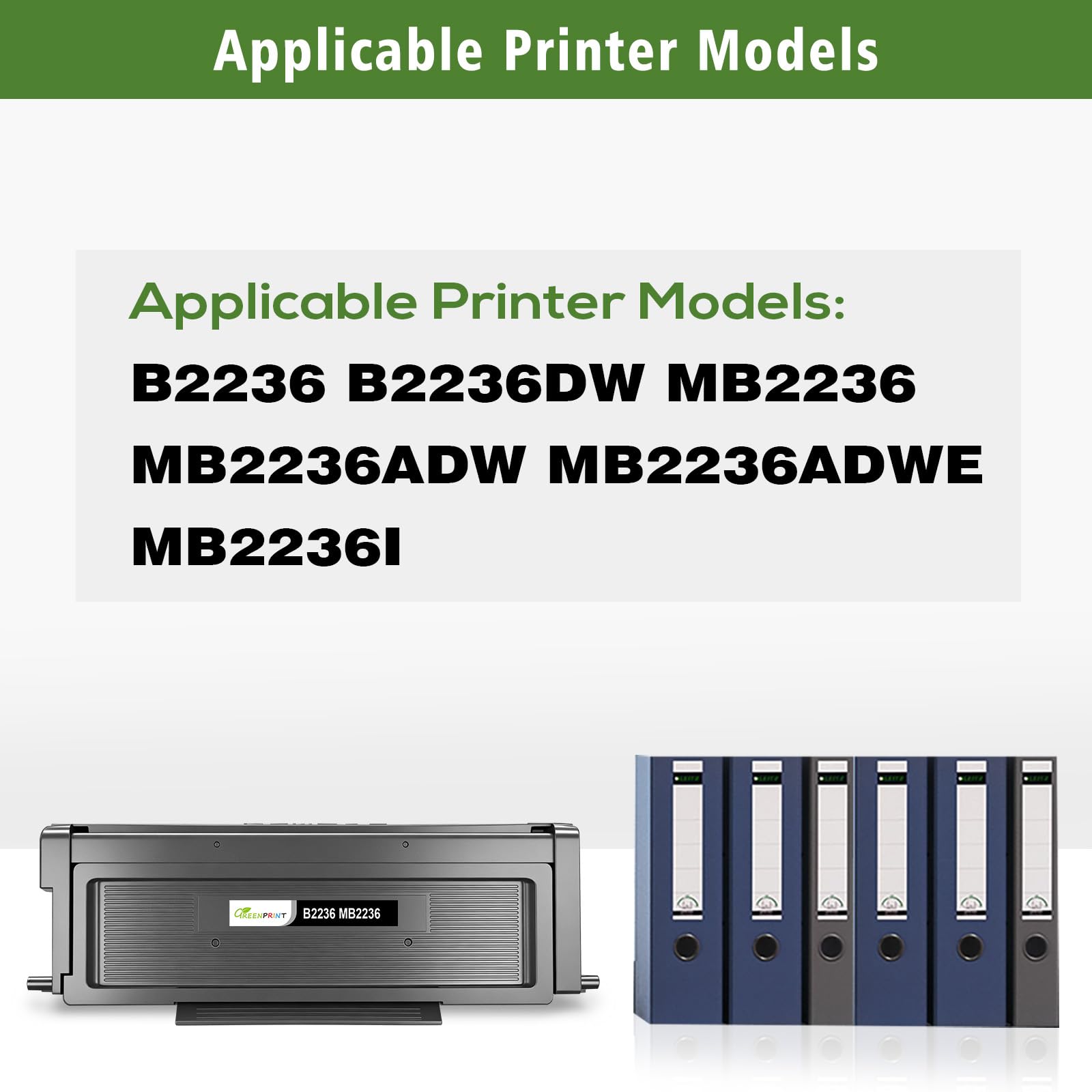 B222000 Cartouche de Toner reconditionnée, capacité Standard, Noire, Utilisation pour imprimantes Lexmark B2236 B2236DW MB2236 MB2236ADW MB2236ADWE MB2236I, remplace B222000 B222H00 B222X00