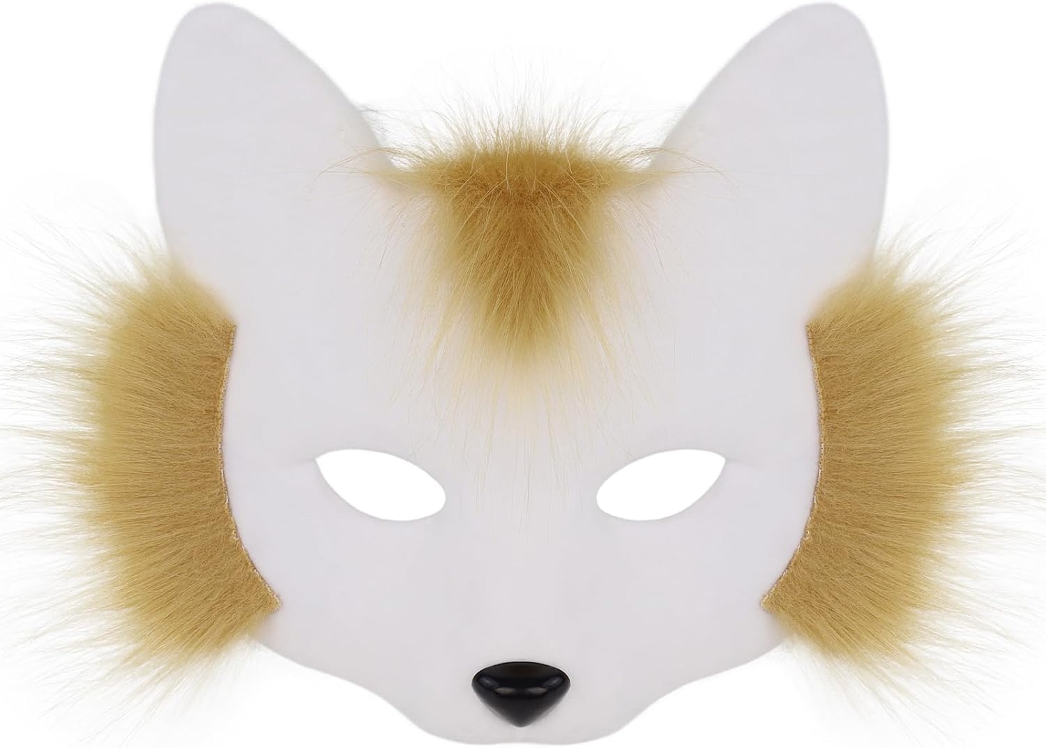 COSYEARS Animal Cat Fox Half Face Mask for Women Men Halloween Christmas Party Carnival Costume Accessory