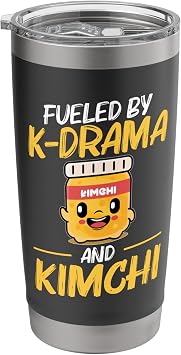 Kimchi Fan محبي الدراما الكورية تغذيها K-drama و Kimchi الفولاذ المقاوم للصدأ معزول بهلوان
