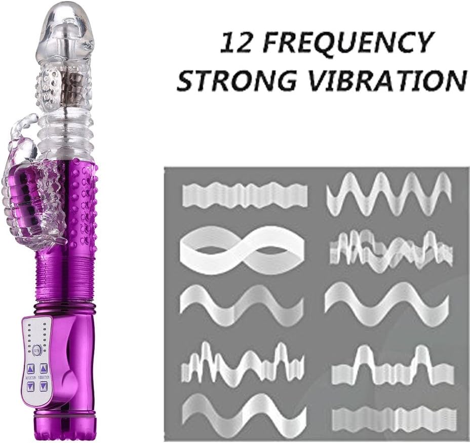 12 Speeds Thrusting Rotating Viberate Large Size Rabbit Toys for Women Pleasure