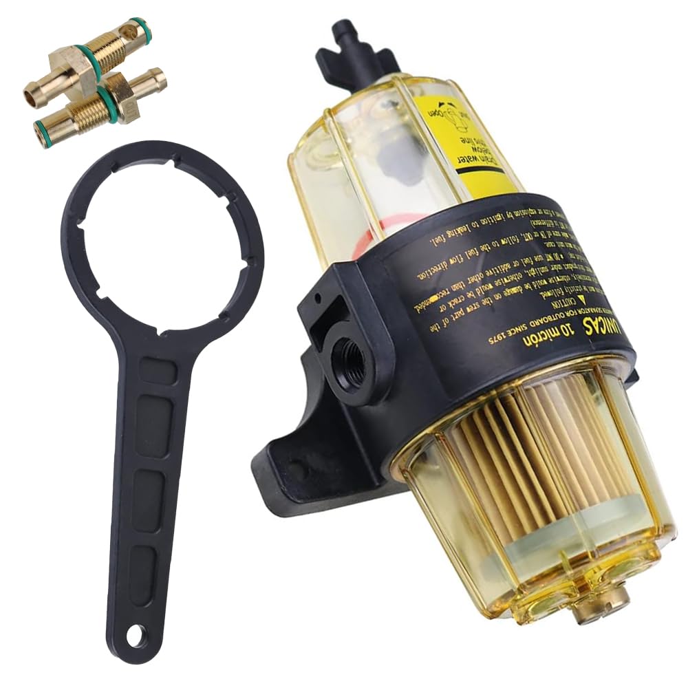 Kit de separador de agua de filtro de combustible diésel, filtro de combustible de motor diésel, repuesto compatible con motor de gasolina de yate