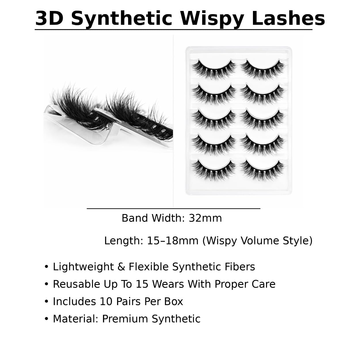 25mm Wispy Mink Lashes, 10 Pairs Fluffy Dramatic False Eyelashes, Reusable Lightweight Strip Lashes, Lash Extensions Look, Volume Lash Set – Belizean Beauty