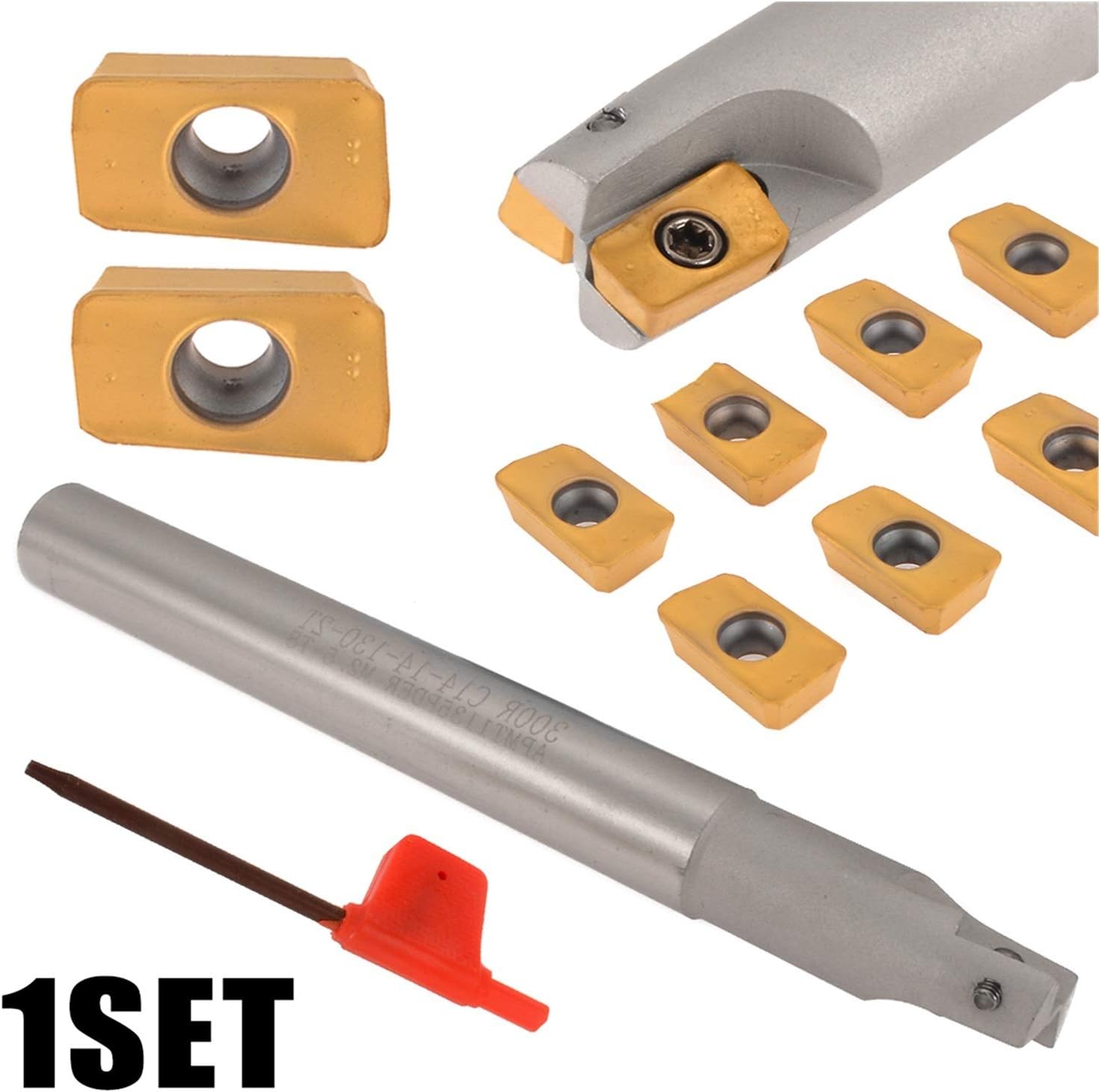 Hardware Milling Cutter 1 Indexable Milling Cutter BAP 300R C14-14-130 Bar 10 APMT1135PDERDP Inserts With High Hardness Inserts With A Wrench