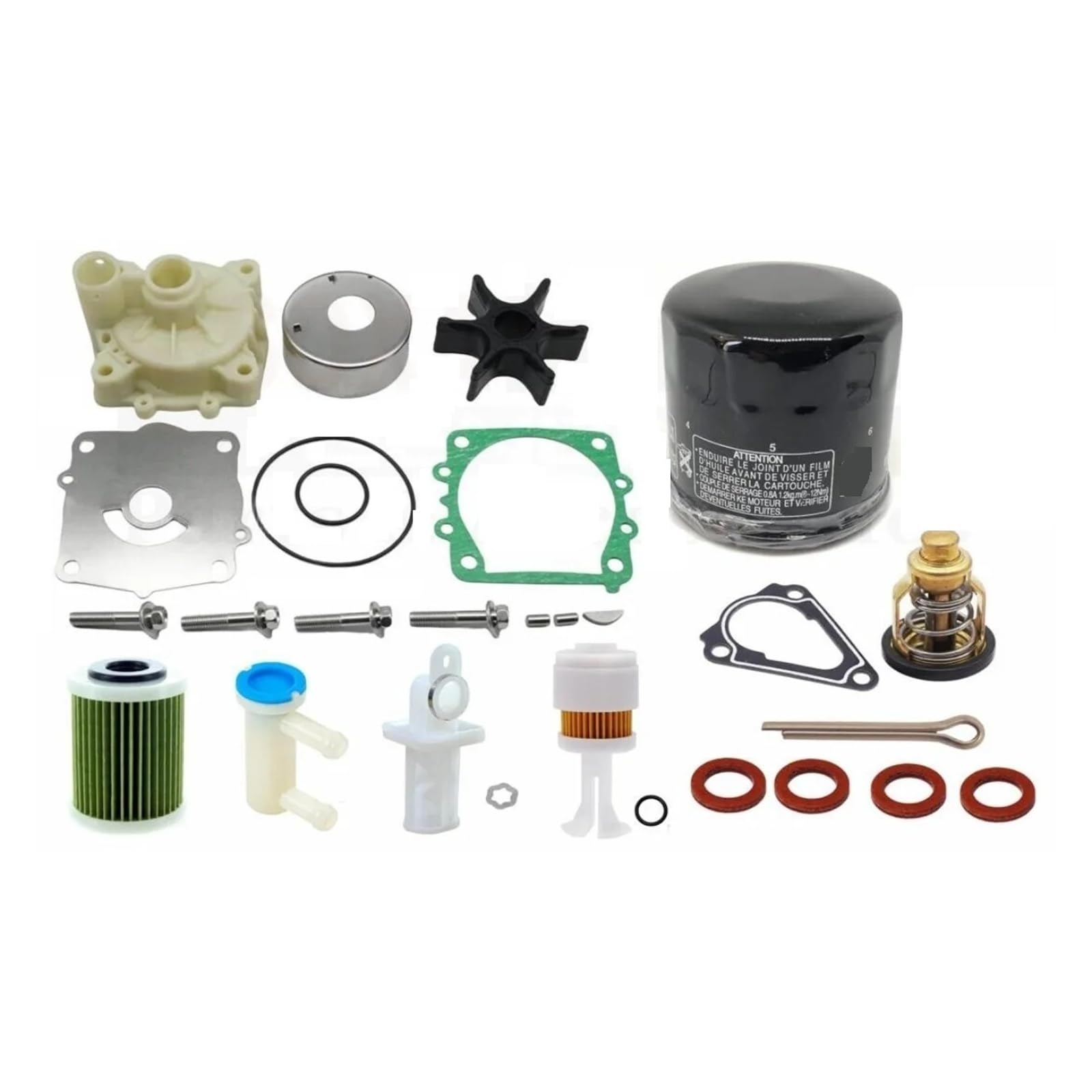 Motor Wasserpumpe Wasserpumpen Außenbord-Wartungsset Für F 150 ABDFW/Thermostat Öl Kraftstofffilter Wasserpumpe Reparatur