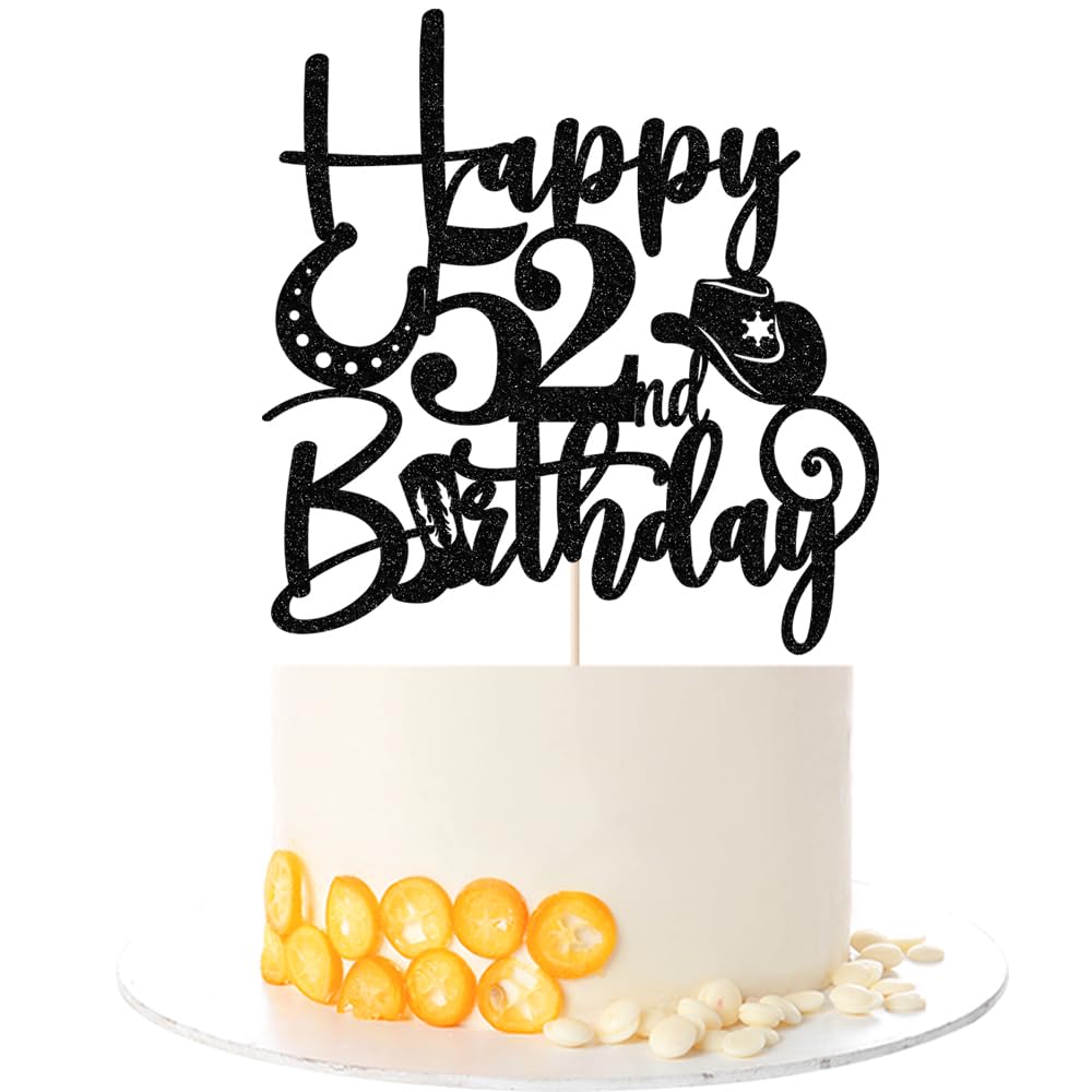Kaoenla Cowboy Cake Topper-cowboy theme Happy 17th Birthday Decor,17th Birthday/Anniversary Party Decorations (52rd) — image 1