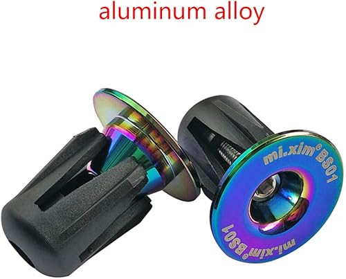 Miniatura 3 de Youngy 1 par de manillar de bicicleta de aluminio empuñaduras de barra de mango tapón de extremo