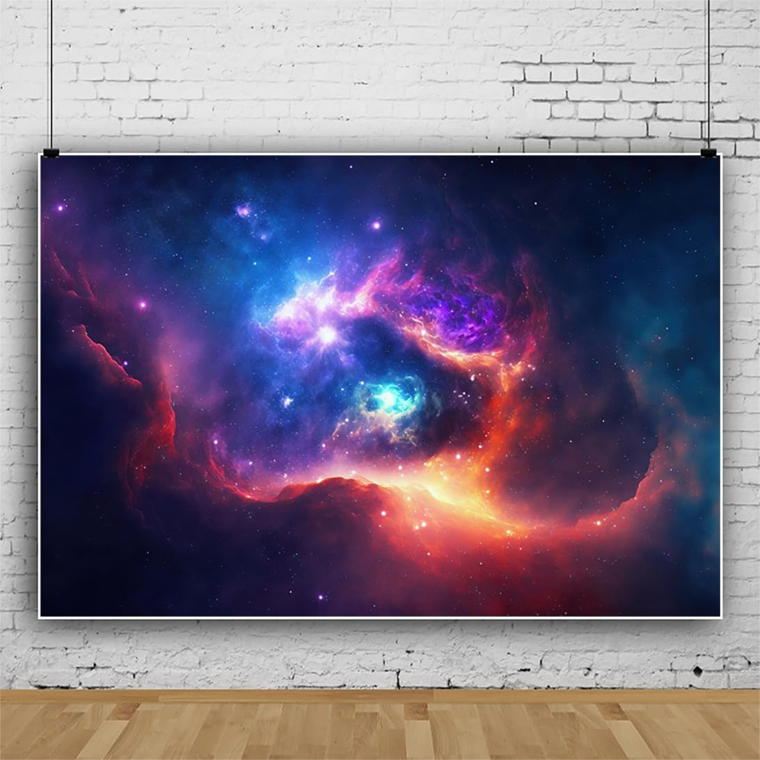 6x3m Sfondo cielo stellato Nebulosa Spazio esterno Ragazzo Compleanno Fotografia Sfondo Universo Galassia Bambino Ritratto Compleanno Decorazioni Festa Studio Foto Props