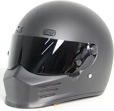 CRG ATV-9 Motorcycle Helmet, Full Face, Motorcycle Equipment, Unisex, Popular, Retro Helmet, Glass Fiber Material, Ultra Lightweight, Shock Resistant, Breathable, Comfortable, Suitable for All Seasons
