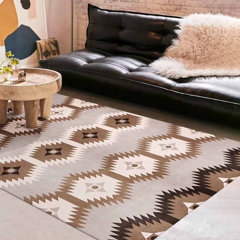 Tapis long gris anti-poussière grand format 200x300cm pour grand salon