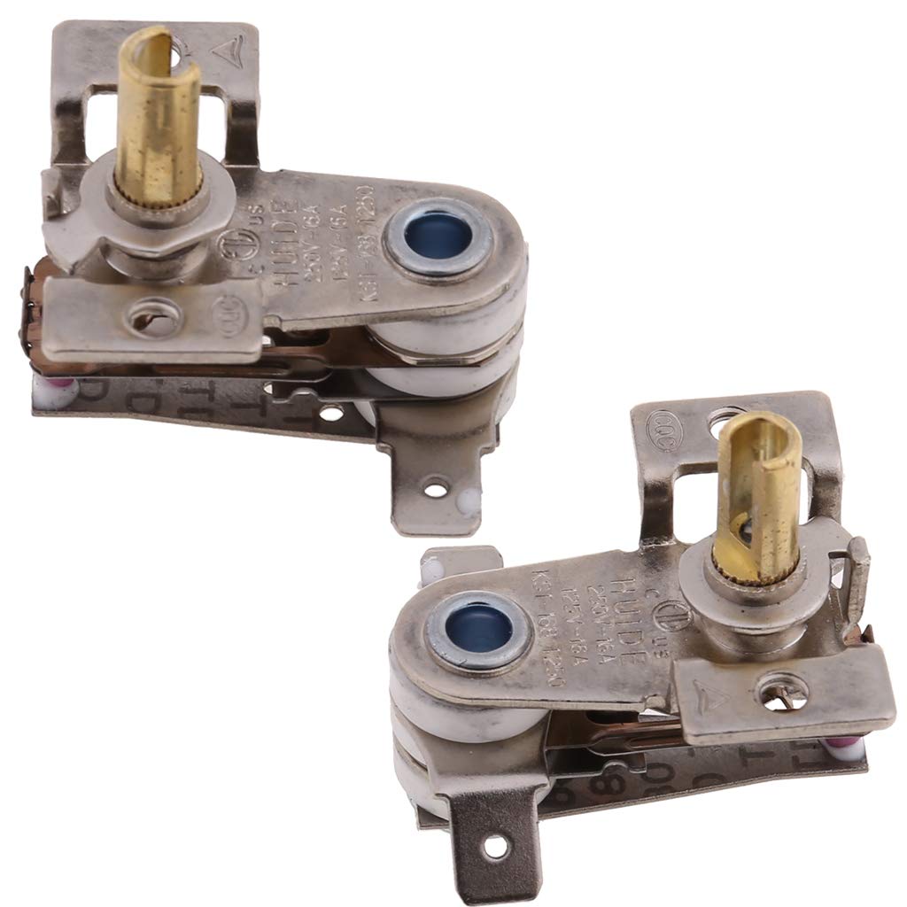 1.42x1.42in Temperature Switch Adjustable 90 Bimetallic Heating Thermost 250V 16A for Electric Iron Oven Temperature Switch