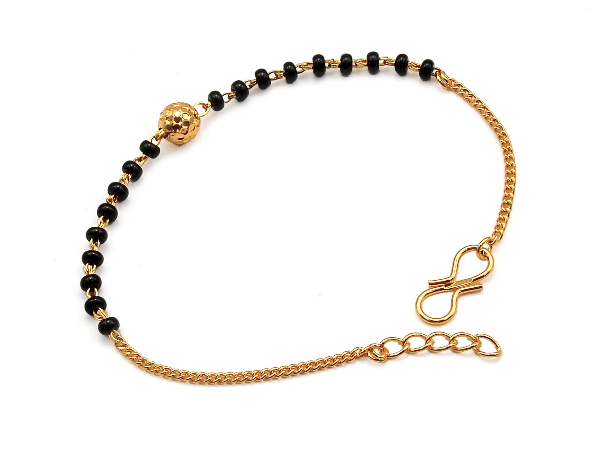 JHB Gold plated Brass Beads Hand Mangalsutra Bracelet for Women (B0B36NRM7G) Amazon Price History, Amazon Price Tracker