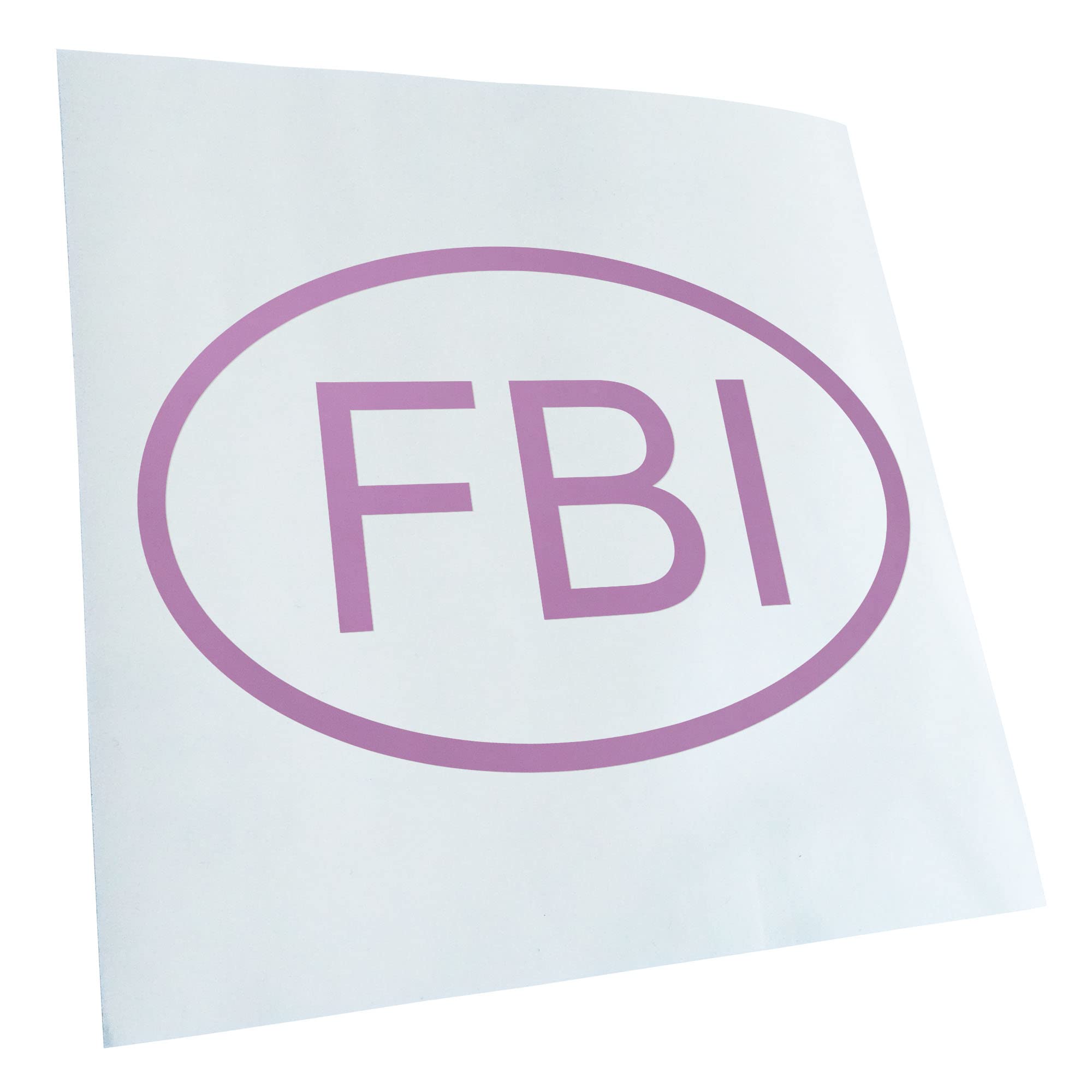 Kiwistar - Car Sticker - Lilac - 50 x 33 cm FBI - Rear Window Car Sticker Weatherproof for Car Truck Moped Truck - Sticker Exterior Self-Adhesive Tuning Accessories for Window Vehicle Window
