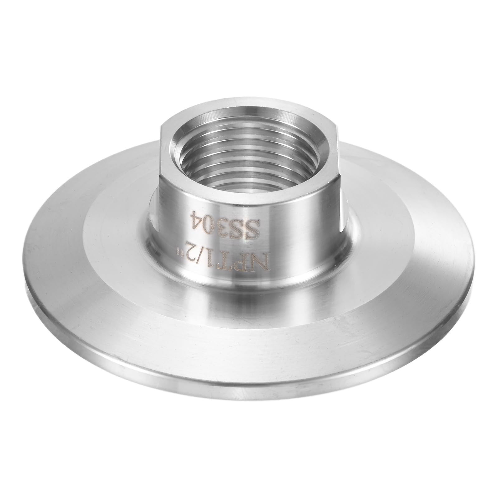 M METERXITY 1-Pack Tri Sanitary 2 in Clamp Fittings to 1/2 in NTP Female Thread Stainless Steel Pipe Fitting for Food/Beverage/Home Brew Adapter