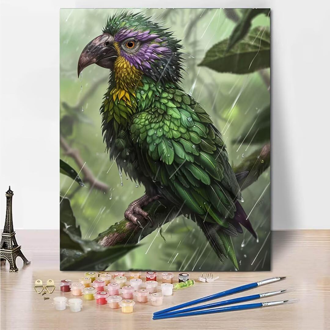 RNXAOPEN Numéro d’Art mini format – Plant Bird – Loisir créatif – Kit de Peinture par NuméRos – Activité détente et créative – Dès 86 ans – Version française, Taille unique 70x95cm 1980-H