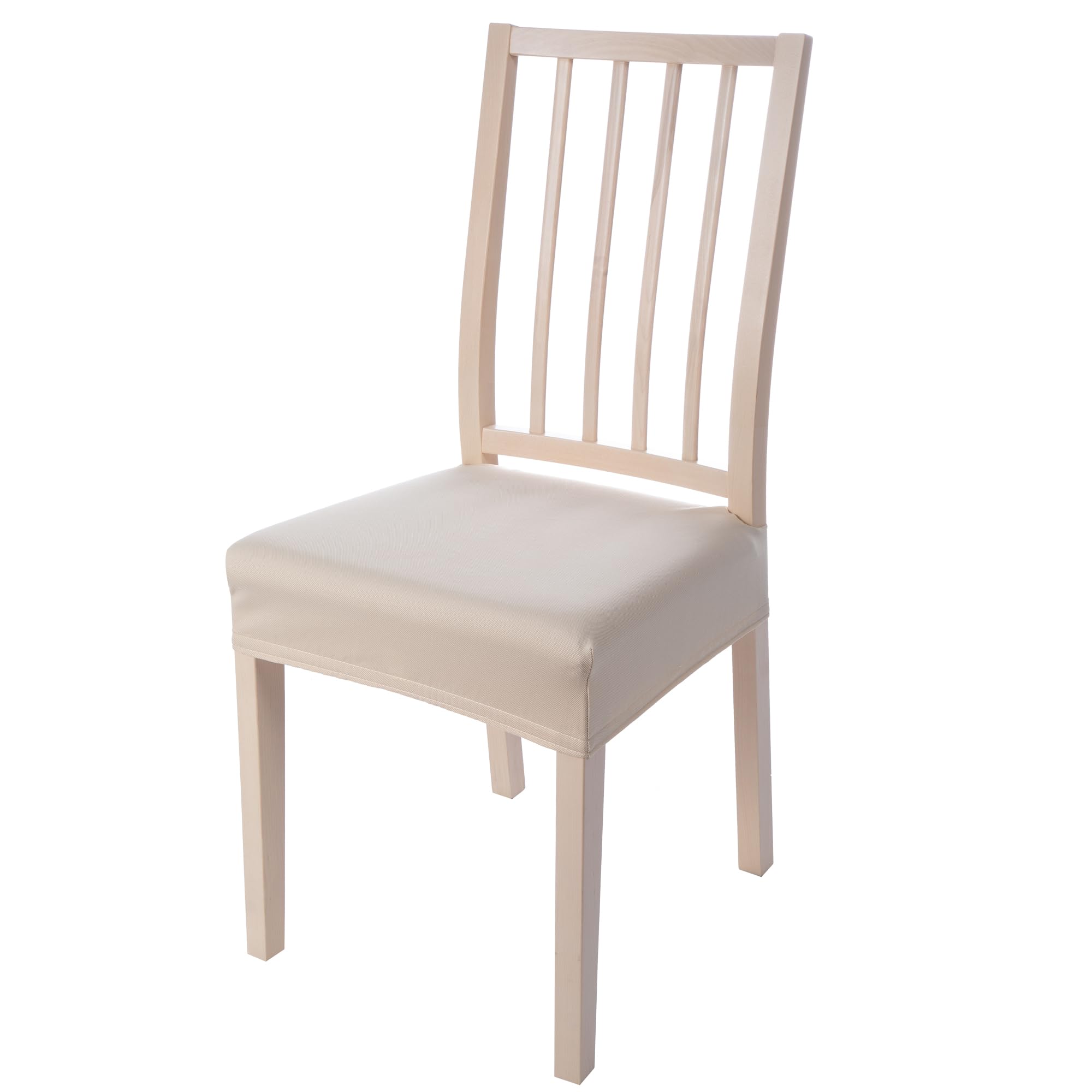 Viste tu hogar Pack 2 Funda de Asiento sin Respaldo 28x9.5 CM, 100% Poliéster, Elástica, Fácil de Instalar y Limpiar, Ideal para el Hogar y Oficinas, Piña, Beige