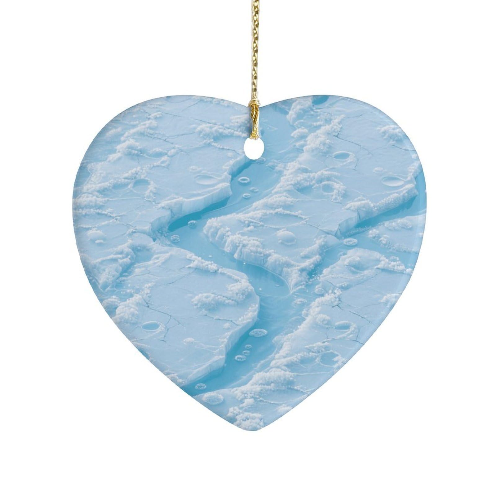 Fekiloot Style Glacial Crevasse Ceramic Ornament Home Decor Keepsake