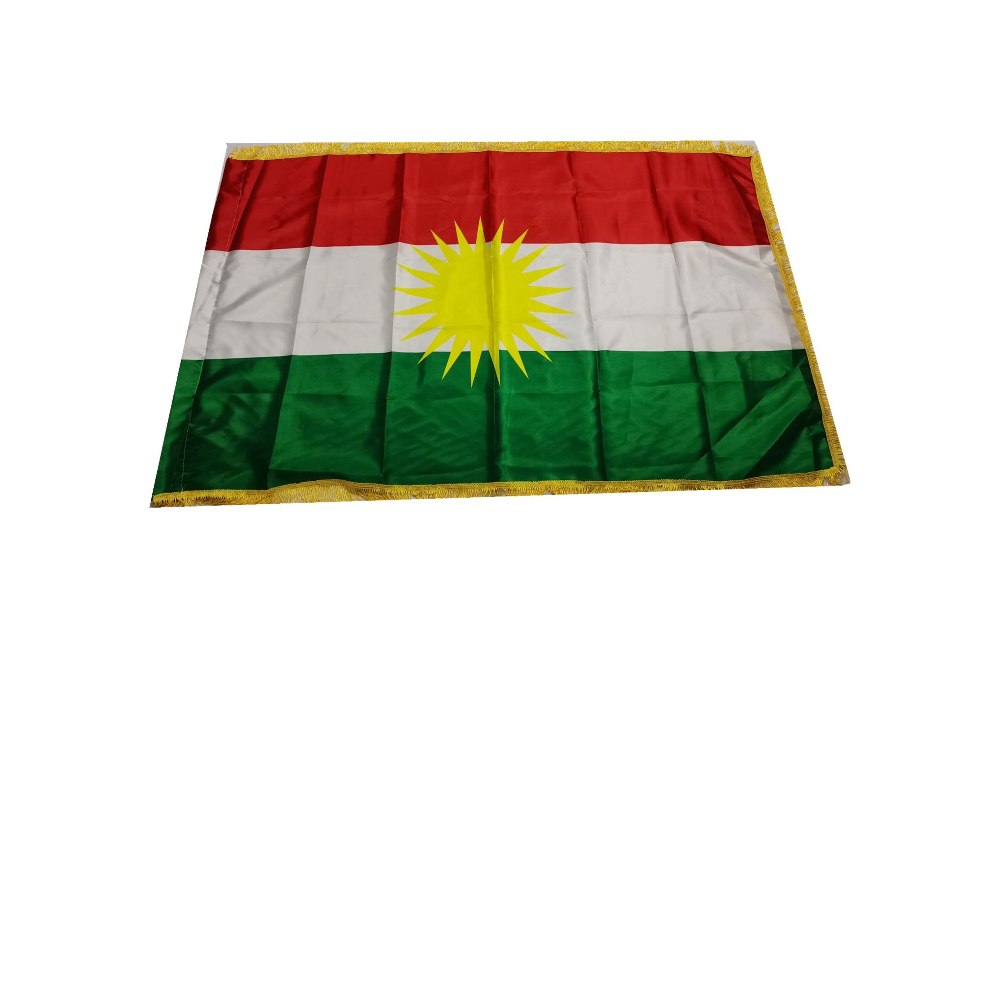 Stormflag Drapeau Kurd Flush Satin 90x150cm Drapeau Kurdistan