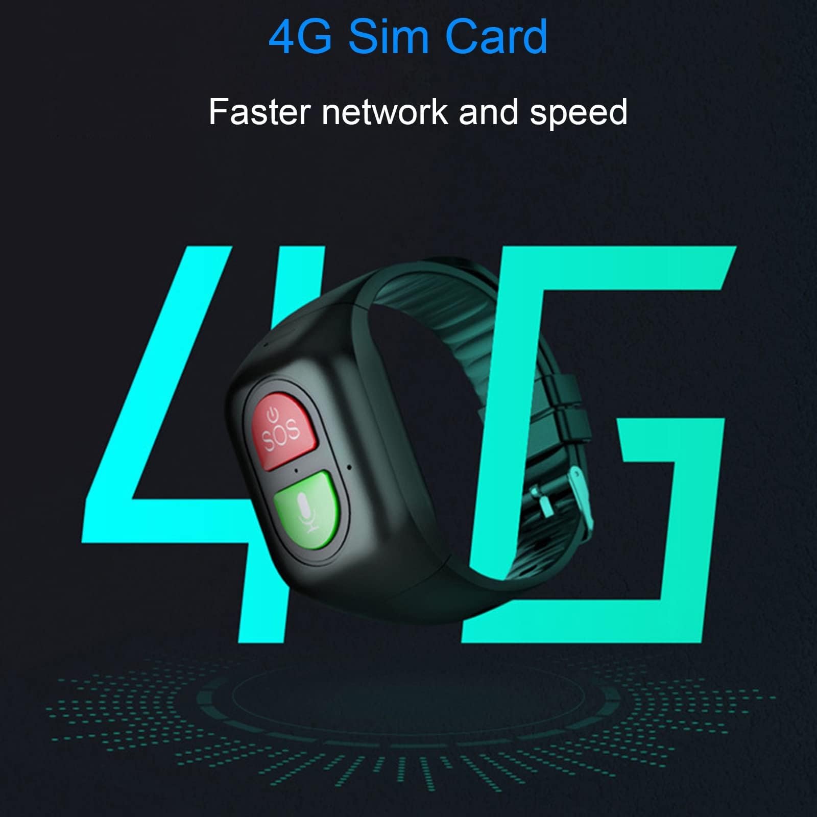 RajoNN Alarma para Ancianos Reloj Inteligente Rastreador de Ejercicios con botón de Emergencia SOS Detección de Alerta de caída y Seguimiento de ubicación GPS Impermeable Llamada de Voz 4G