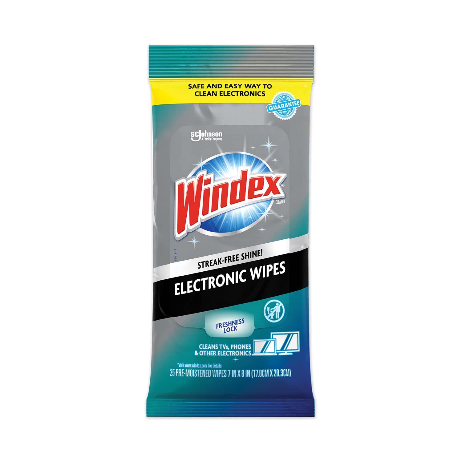 Electronics Cleaner, 7 X 10, Neutral Scent, 25 Wipes