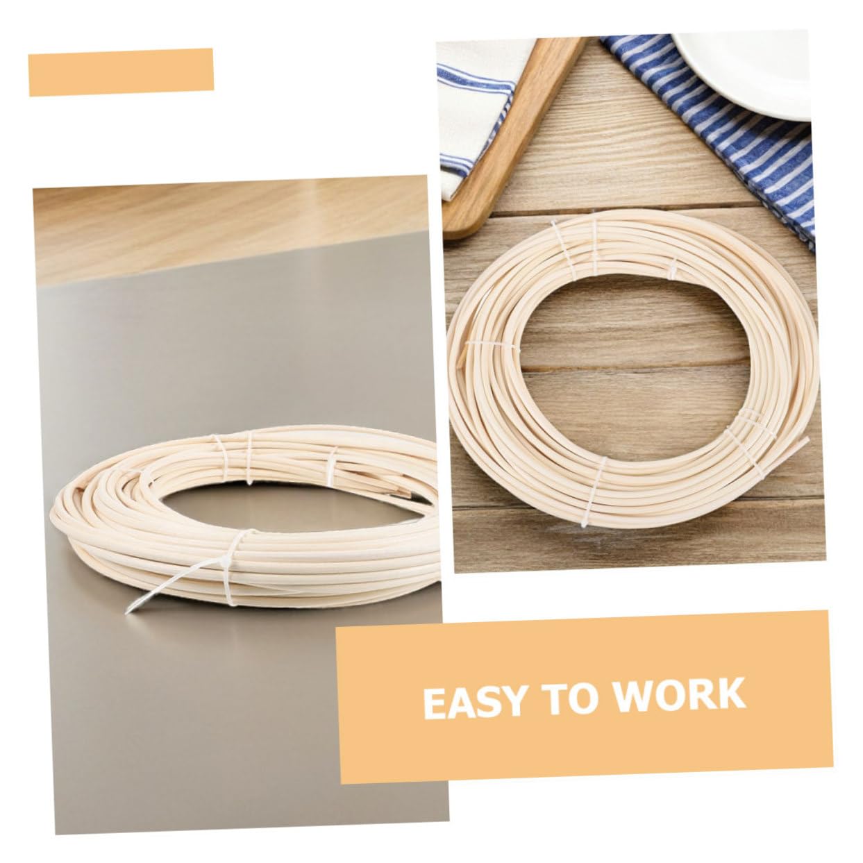Gadpiparty 3 Rolki Materiałów Do Tkania Z Wikliny Materiały Do Produkcji Mebli Naturalny Materiał Rattanowy Trzciny Rattanowe Materiały Do Rękodzieła DIY Materiał Rattanowy DIY Zestaw