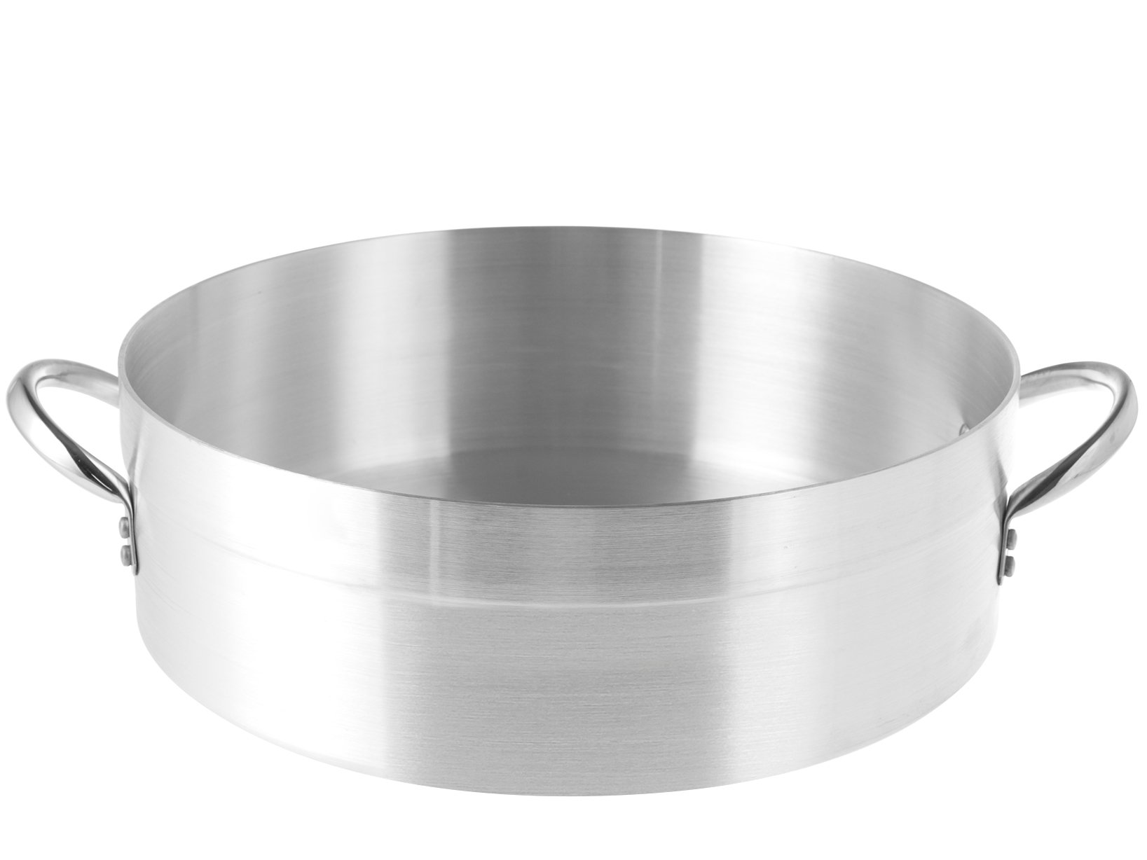 PARDINI 1960 low Hotel Casserole with 2 Handles, Aluminium, Grey