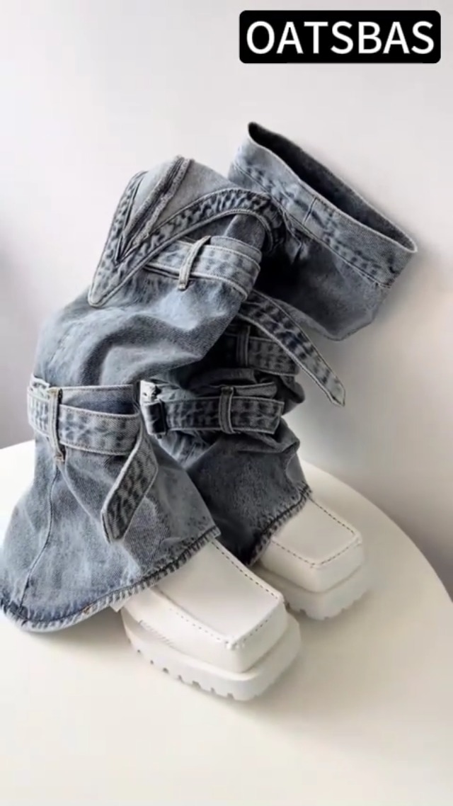 Amazon.com: OATSBAS Women's Denim Leg Warmers Y2K Half Sleeve Foot