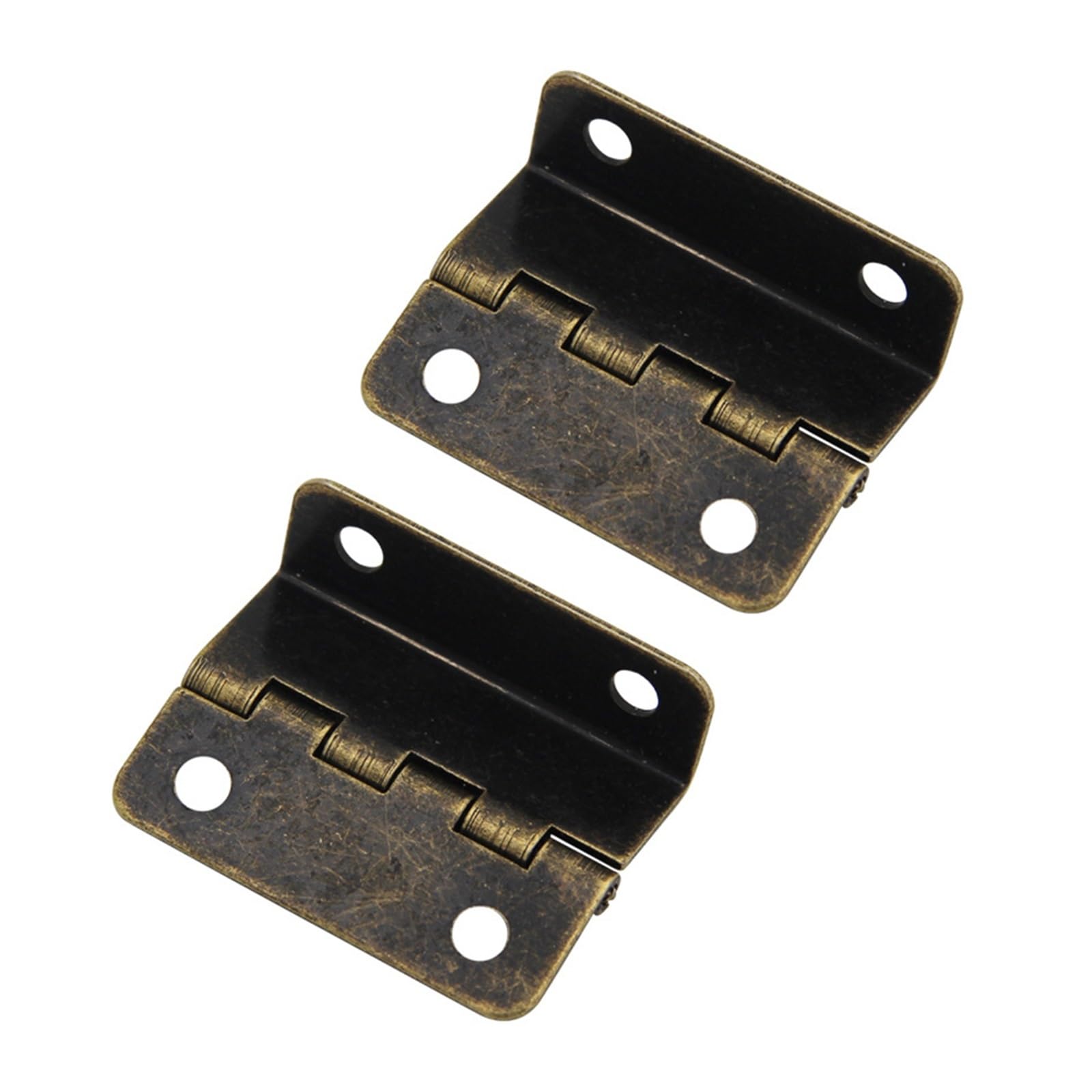 Wkfbifly Antique Bronze 2Pcs Three-Fold Metal Hinge Small Cabinet Hinges Decorative Box For,Door,Wardrobe,Ewelry Chest,Music Case(Antique Bronze)