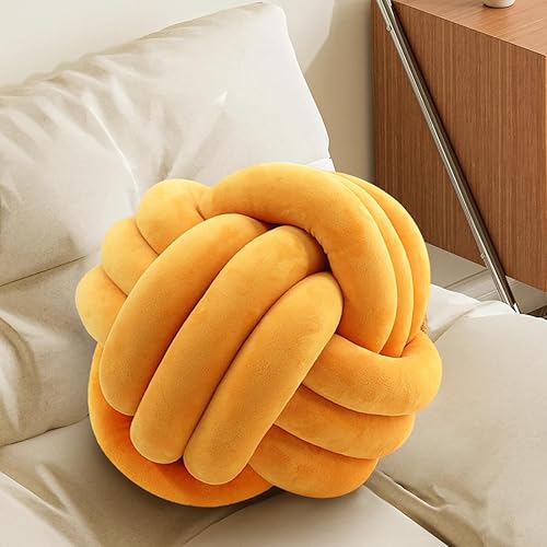 Miniatura 8 de KUCCO - Cojín redondo de bola para decoración de habitación de niños, almohada de felpa para niñas, accesorios de fotografía para niñas, almohada