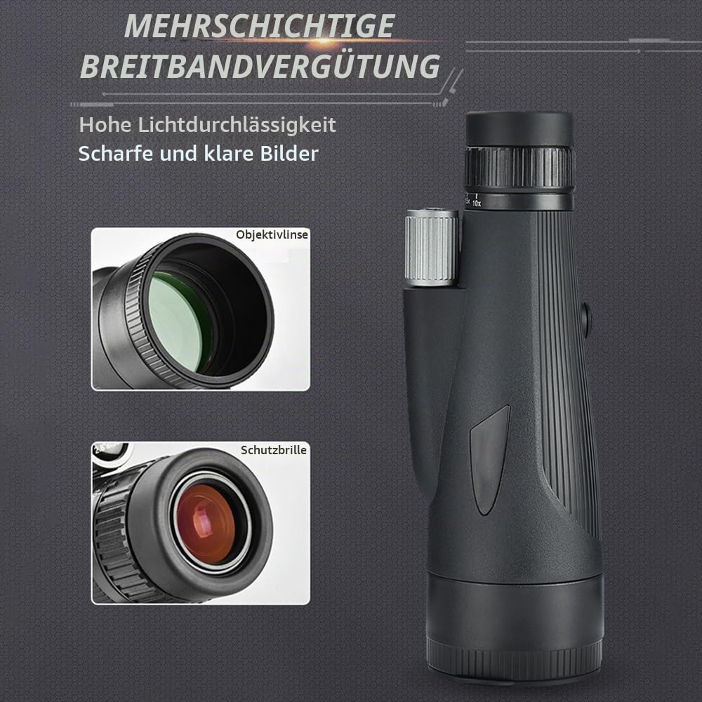 Monokular Teleskop 12-36X60 ED Zoom Monokulare（24MM Okular + 60MM Objektivund） Wasserdicht mit BAK4 Prisma & FMC Linse with Adapter and Tripod für Klettern Ballspiele Wildtierbeobachtung