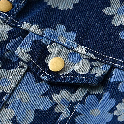 Meufam Toddler Babys Floral Print Denim Jackets Button Down Jeans Coat Fall Outwear Clothes for Kids Girls Boys4