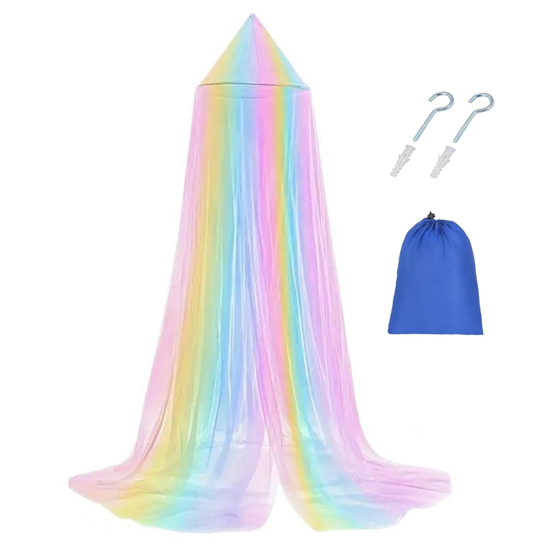 Ciel de lit princesse colorée moustiquaire pliable grand dôme pour fille