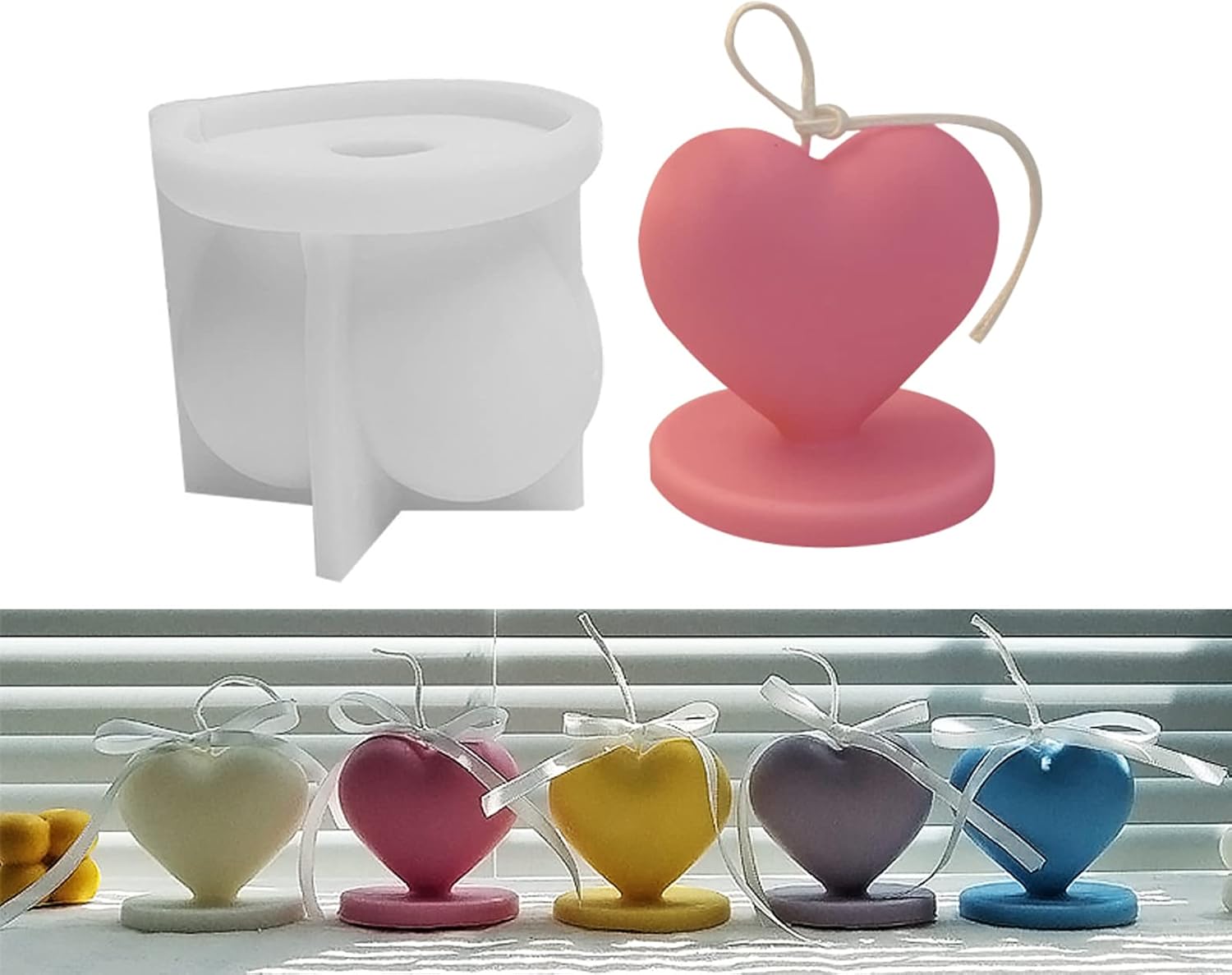 Flower Candle Molds?Resin Molds 3D Silicone Mold for Candle Making Molds Moulds for Soaps, Wax, Clay, Plaster, Silicone Candles Resin Mould for Art