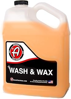 Adam's Wash And Wax (Gallon) - Car Wash Soap Infused With Pure Carnauba Car Wax | Car Cleaning Formula W/ Paint Protection...