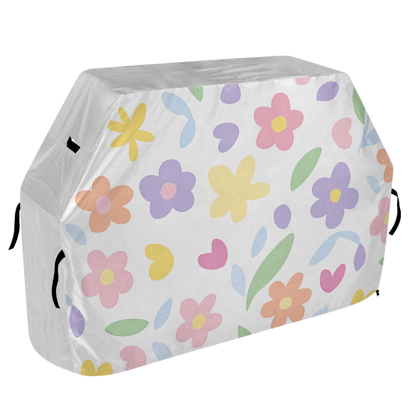 Funda para barbacoa con diseño de flores bonitas, impermeable, resistente, para exteriores