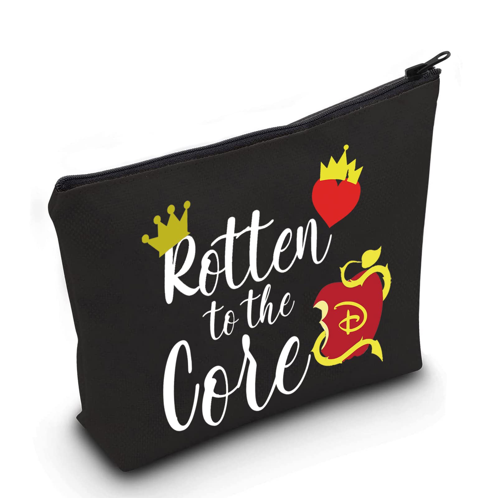 LEVLO Descendants Cosmetic Make Up Bag Descendants Fans Gift Rotten to the Core Makeup Zipper Pouch Bag For Friend Family (Core Black)