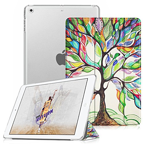 Preisvergleich Produktbild Fintie iPad Mini Hülle - Ultradünne Superleicht Schutzhülle mit transparenter Rückseite Abdeckung Smart Case mit Auto Schlaf / Wach Funktion für Apple iPad Mini / iPad Mini 2 / iPad Mini 3, Liebesbaum