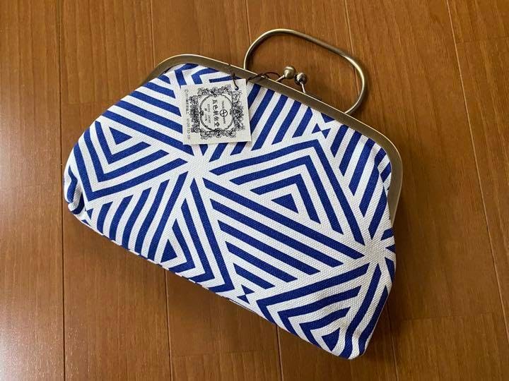 がま口 財布 小銭入れ 五色帆布堂 がまぐち| きもの館 創美苑 五色帆布 五色帆布堂 ぺったんこ口金ポーチ 三角縞